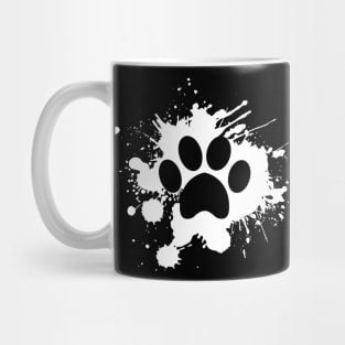 Paw Mark In a paint - Dog Lover Cat Lover Mug